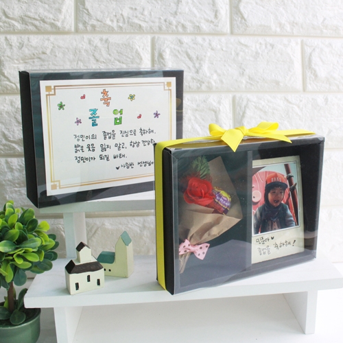 사탕 꽃다발과 포토 졸업장(5인)