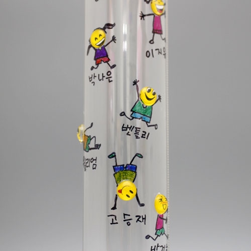 투명 원형 필통(4개)