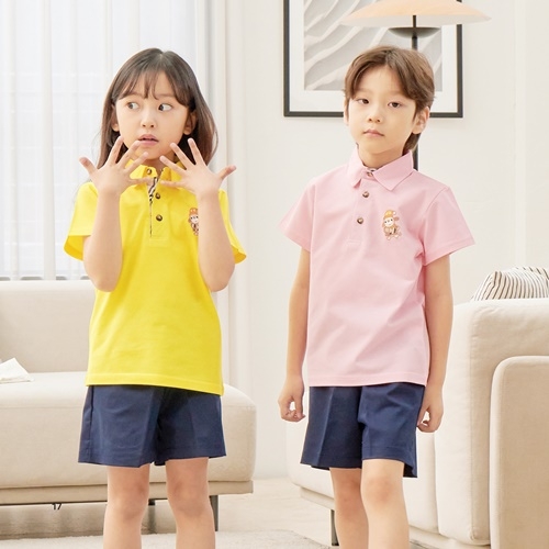 하복 활동복 WK-603 노랑 카라 반팔티 상하의세트
