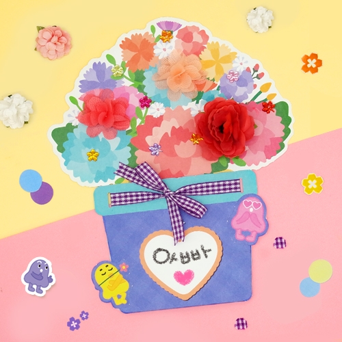 [하하당] 카네이션 화분카드 5set