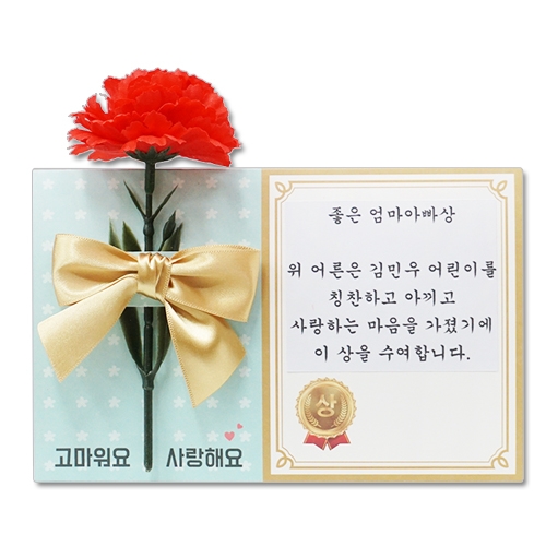 카네이션 감사상장 카드(5인용)