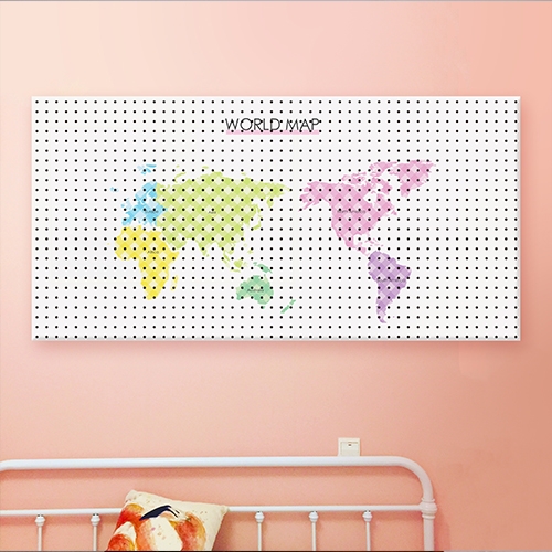 세계지도 액자 타공판 1000x500