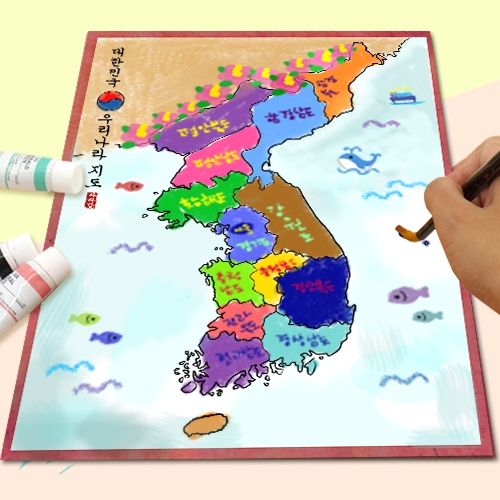 [하하당] 우리나라 지도 족자