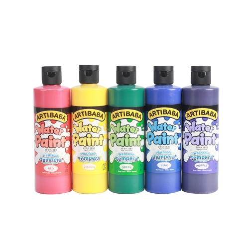[아티바바] 워터페인트 250ml 5색 /물감놀이/물감/색칠놀이