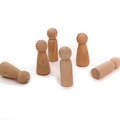 나무 인형 (1개 지름2cm 길이5.6cm)
