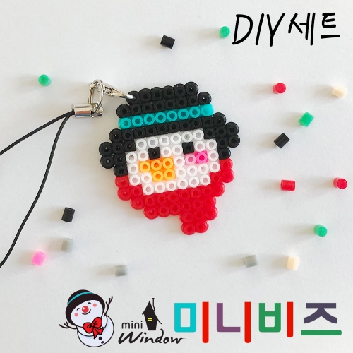 크리스마스_미니비즈도안세트(펄러미니비즈+고리+도안)