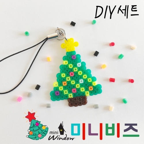 크리스마스_미니비즈도안세트(펄러미니비즈+고리+도안)