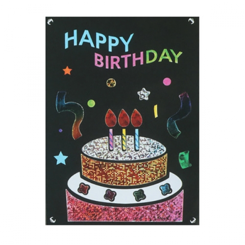 [메이크문구]포일아트 생일케익