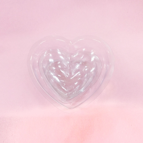 h69 만들기재료 투명하트반구 소(지름7cm)