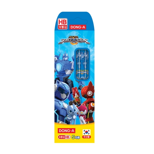 f09 미니특공대 연필 보통심HB 5개입