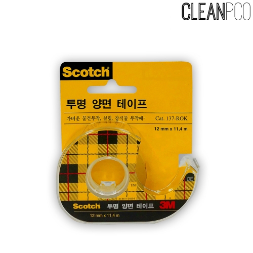 f09 3M 137 스카치투명양면테이프12mmx11.4m