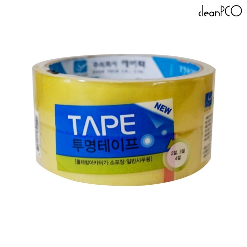 f09 소포장용 OPP 투명테이프 25mm 2개입(2절)