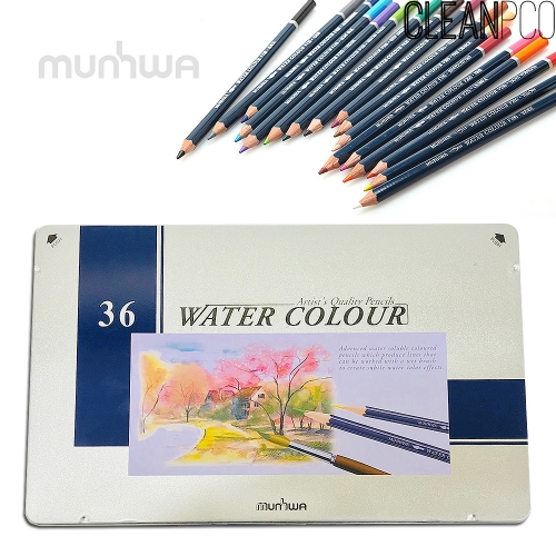 f09 문화 36색 수채색연필 틴케이스 33696