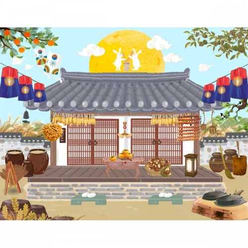 [키즈파람] 전통배경현수막141