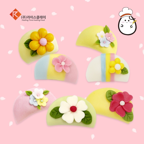 추석 송편 꽃 반달떡 만들기(1인) DIY키트 라이스클레이 가정배포용 비대면키트