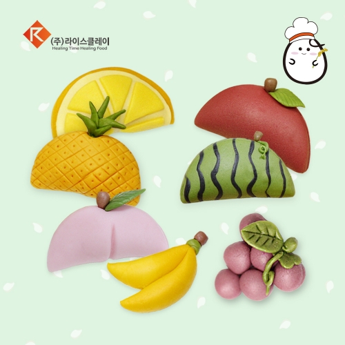 추석 송편 과일 반달떡 만들기(1인) DIY키트 라이스클레이 가정배포용 비대면키트