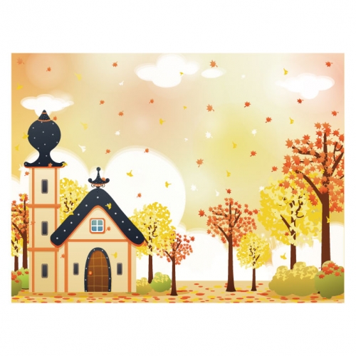 [키즈디자인] 가을배경현수막 140 단풍