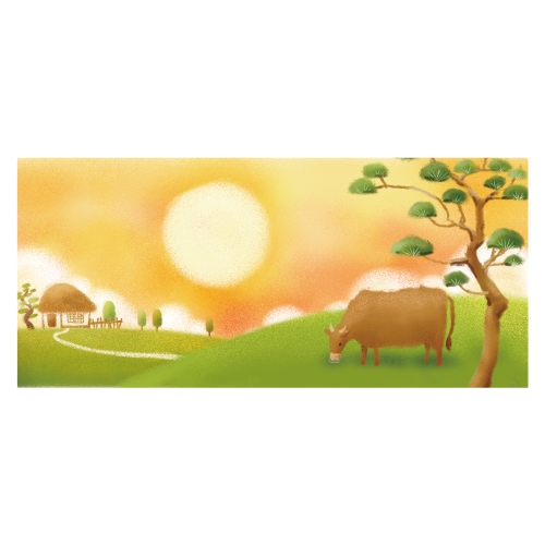 [키즈디자인] 가을배경현수막 6044 전통배경