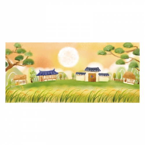 [키즈디자인] 가을배경현수막 6046 전통배경