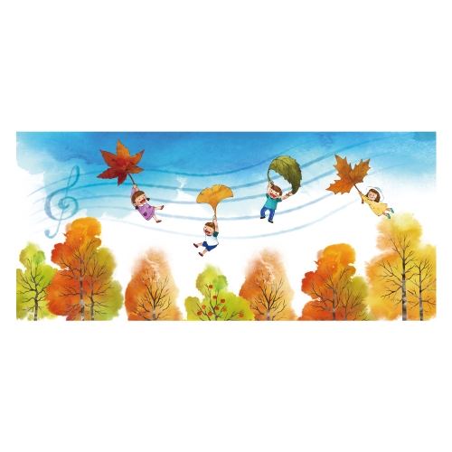 [키즈디자인] 가을배경현수막 6057 단풍