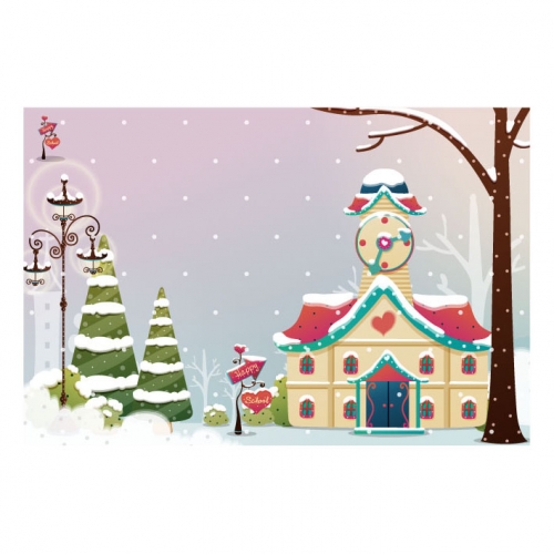 [키즈디자인] 겨울배경현수막 724