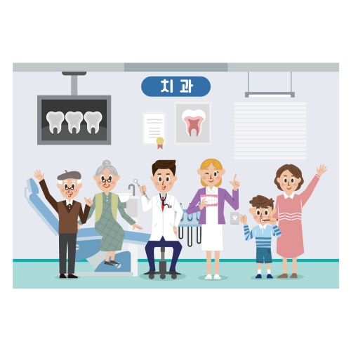 [키즈디자인] 병원놀이현수막 5034 치과