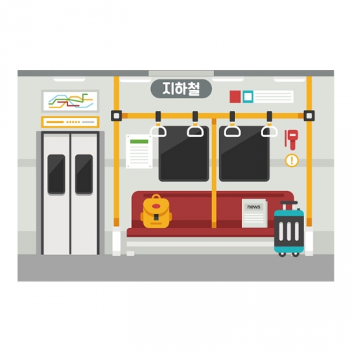 [키즈디자인] 역할놀이현수막 2086 지하철