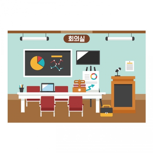 [키즈디자인] 역할놀이현수막 2091 회의실