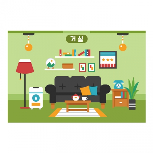 [키즈디자인] 역할놀이현수막 2106 거실