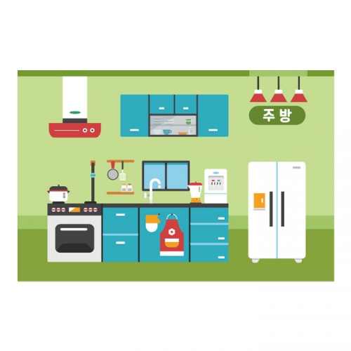 [키즈디자인] 역할놀이현수막 2107 주방