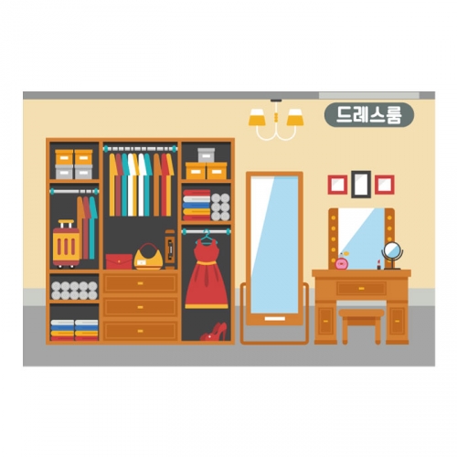 [키즈디자인] 역할놀이현수막 2111 드레스룸