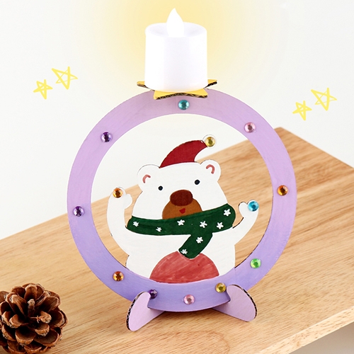 메이크문구 DIY608 LED촛대만들기 북극곰