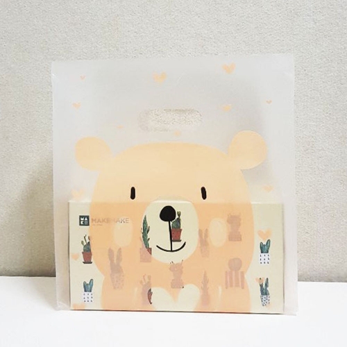 D04 애니멀비닐백(하트곰)5장