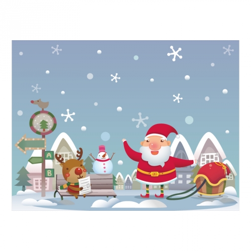 [키즈디자인] 겨울배경현수막 397