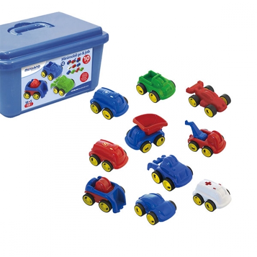 미니랜드 Minimobil Go&Jobs 소프트 자동차 10종 (12cm)