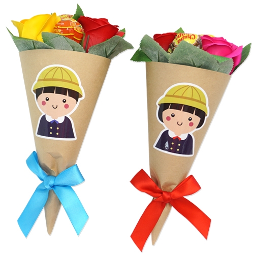 [졸업입학] 입학 사탕 장미 꽃다발(5인용)