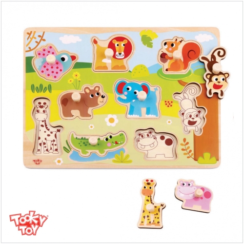 투키토이 동물꼭지퍼즐 10pcs
