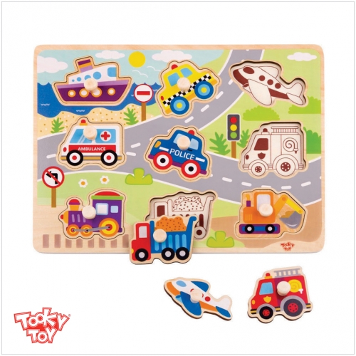 투키토이 교통꼭지퍼즐 10pcs