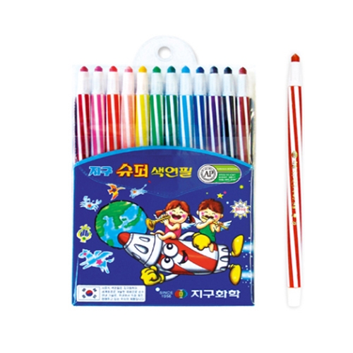 지구화학 슈퍼색연필 12색(샤프식)