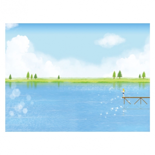 [키즈디자인] 여름배경현수막 517 강변