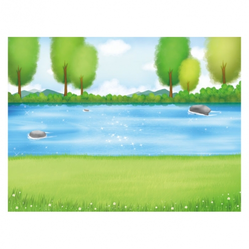 [키즈디자인] 여름배경현수막 518 강배경