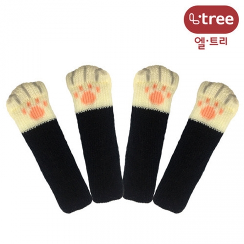 [생활안전용품]니트니트 의자발캡 블랙캣 4입