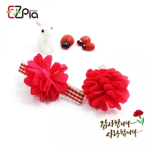 카네이션 타이핀/반지-10인 포장