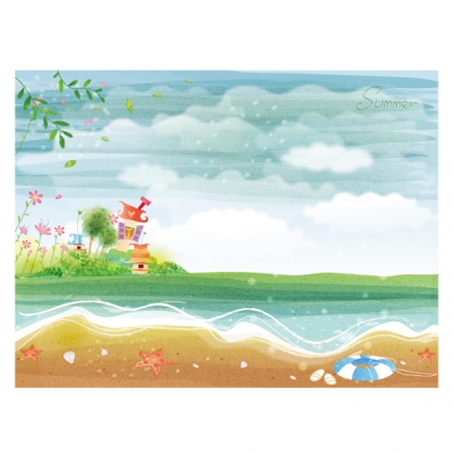 [키즈디자인] 여름배경현수막 6081