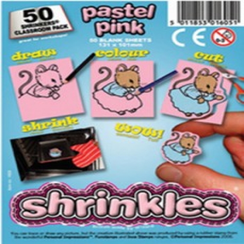 클래스룸 팩 - 신기한 마술종이 슈링클스 파스텔 핑크 색상 시트 50장