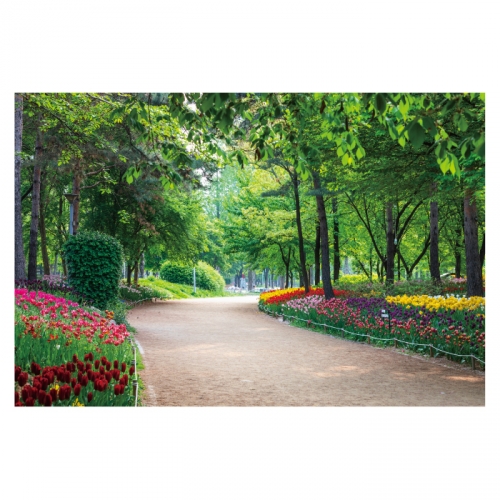 [키즈디자인] 숲속배경현수막 4045 튤립길