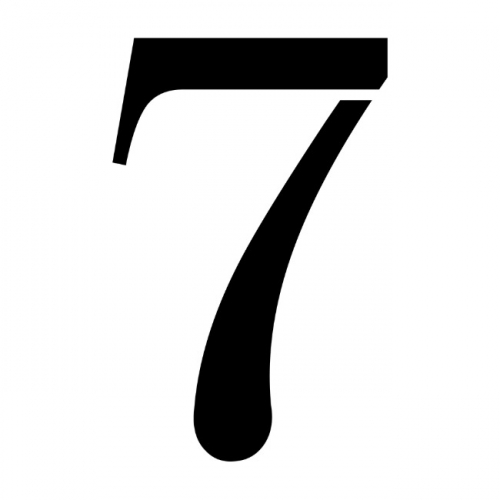 스텐실도안 4251 큰숫자 7