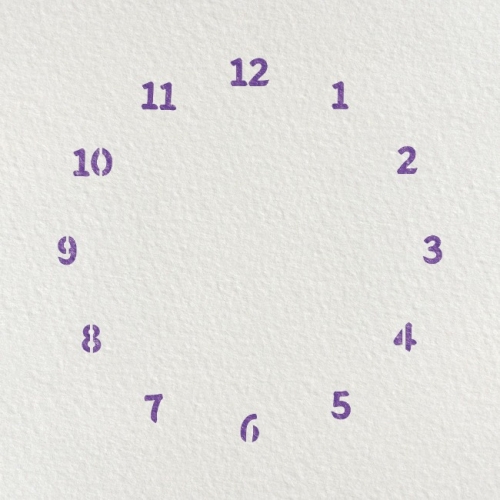 스텐실도안 4151 동그리시계25