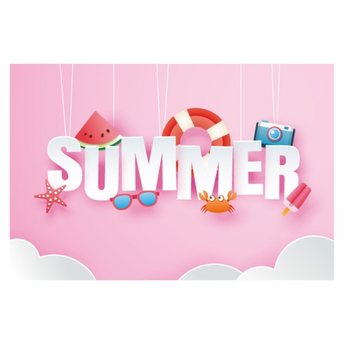 [키즈디자인] 여름배경현수막 6098