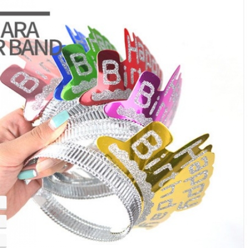 생일 티아라 헤어밴드(6입)